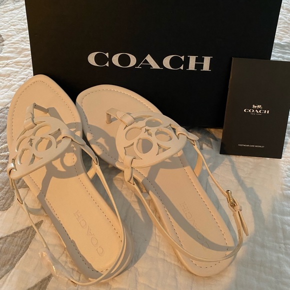 Coach Shoes - Coach white/beige Jaci Sandal